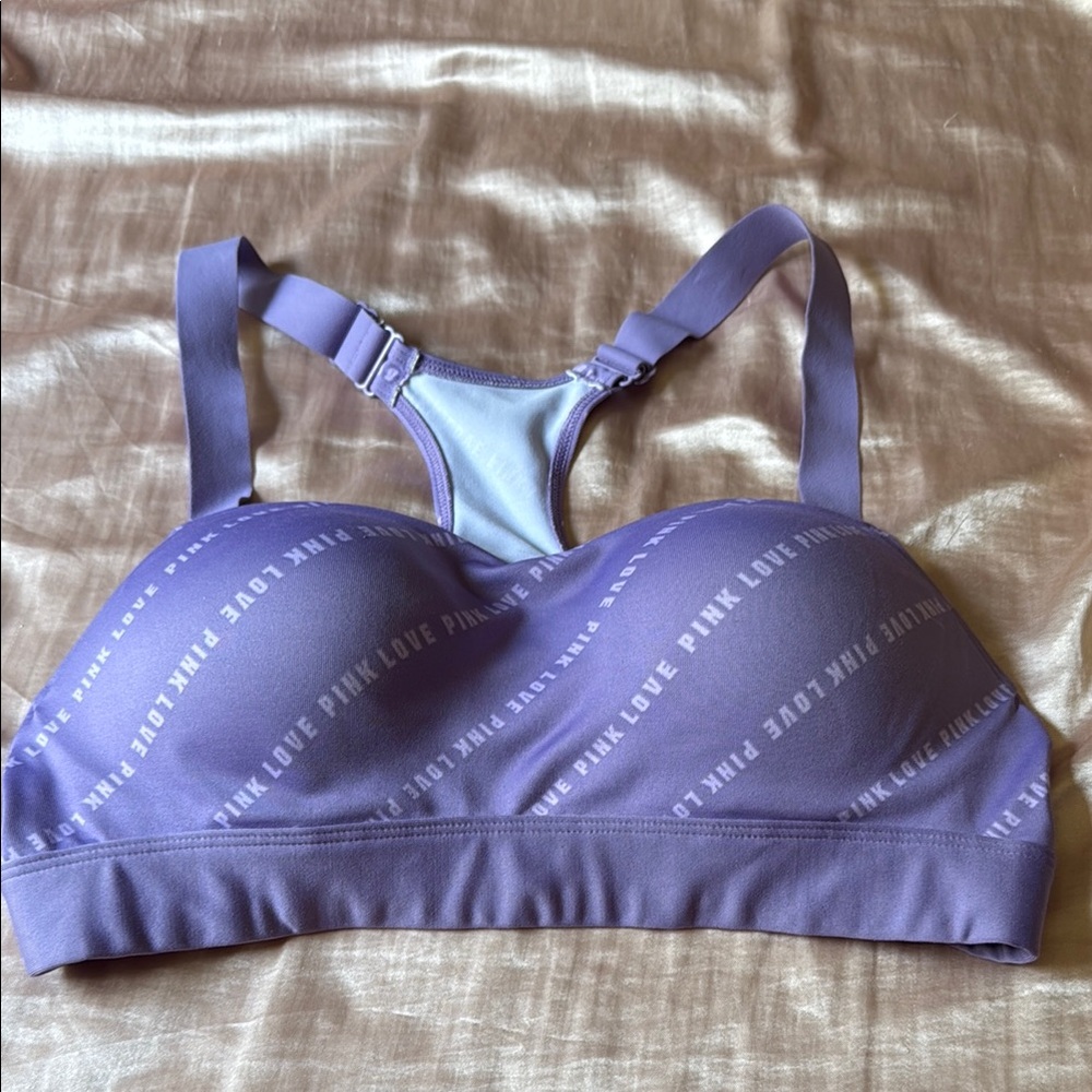 PINK Victoria's Secret Lavender Love Padded Sports Bra